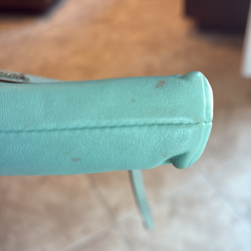 Coach Turquoise Sea Foam Leather Wristlet - Picture 7 of 9